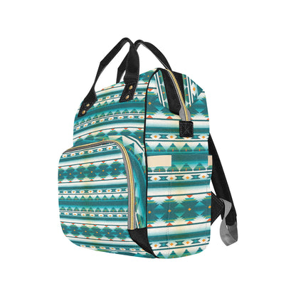 Blue Tribal Aztec Diaper Bag Backpack