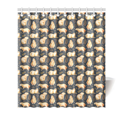 Capybara Pattern Print Design 02 Shower Curtain
