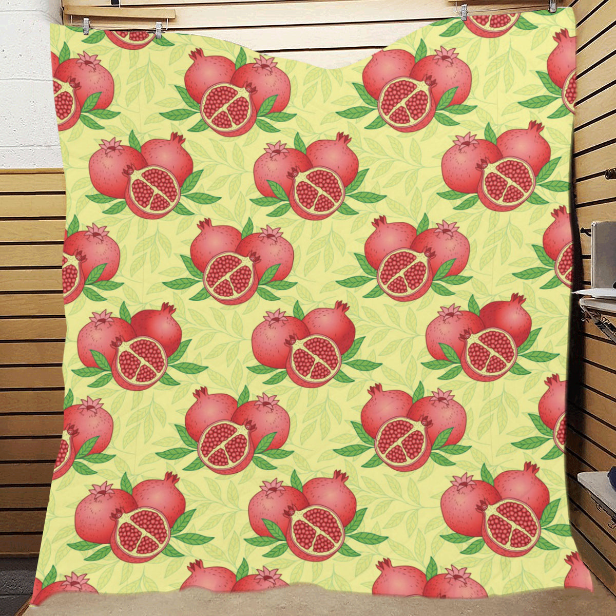 Pomegranate Pattern Print Design PG07 Premium Quilt