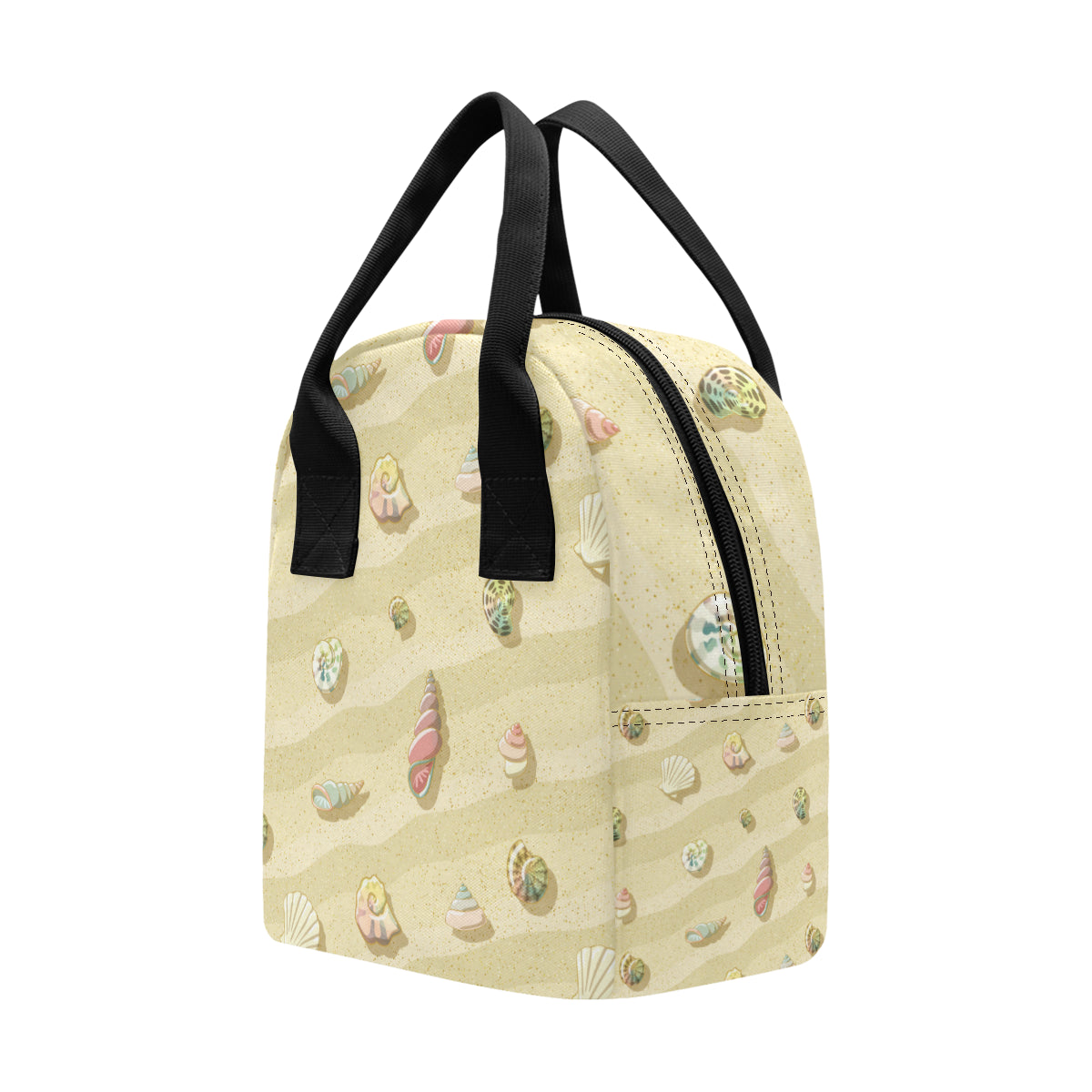 Beach with Seashell Theme Insulated Lunch Bag