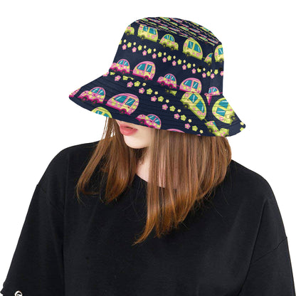 Camper Cute Camping Design No 3 Print Unisex Bucket Hat