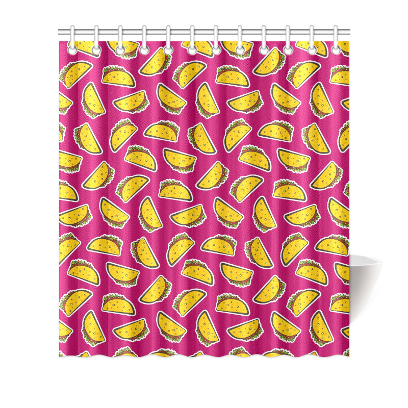 Taco Pattern Print Design TC01 Shower Curtain
