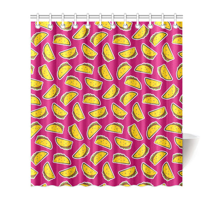 Taco Pattern Print Design TC01 Shower Curtain