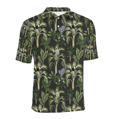Rainforest Pattern Print Design RF05 Men Polo Shirt