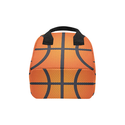 Basketball Texture Print Pattern Insulated Lunch Bag