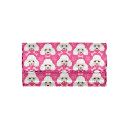 Poodle Pattern Print Design A04 Women's Trifold Wallet