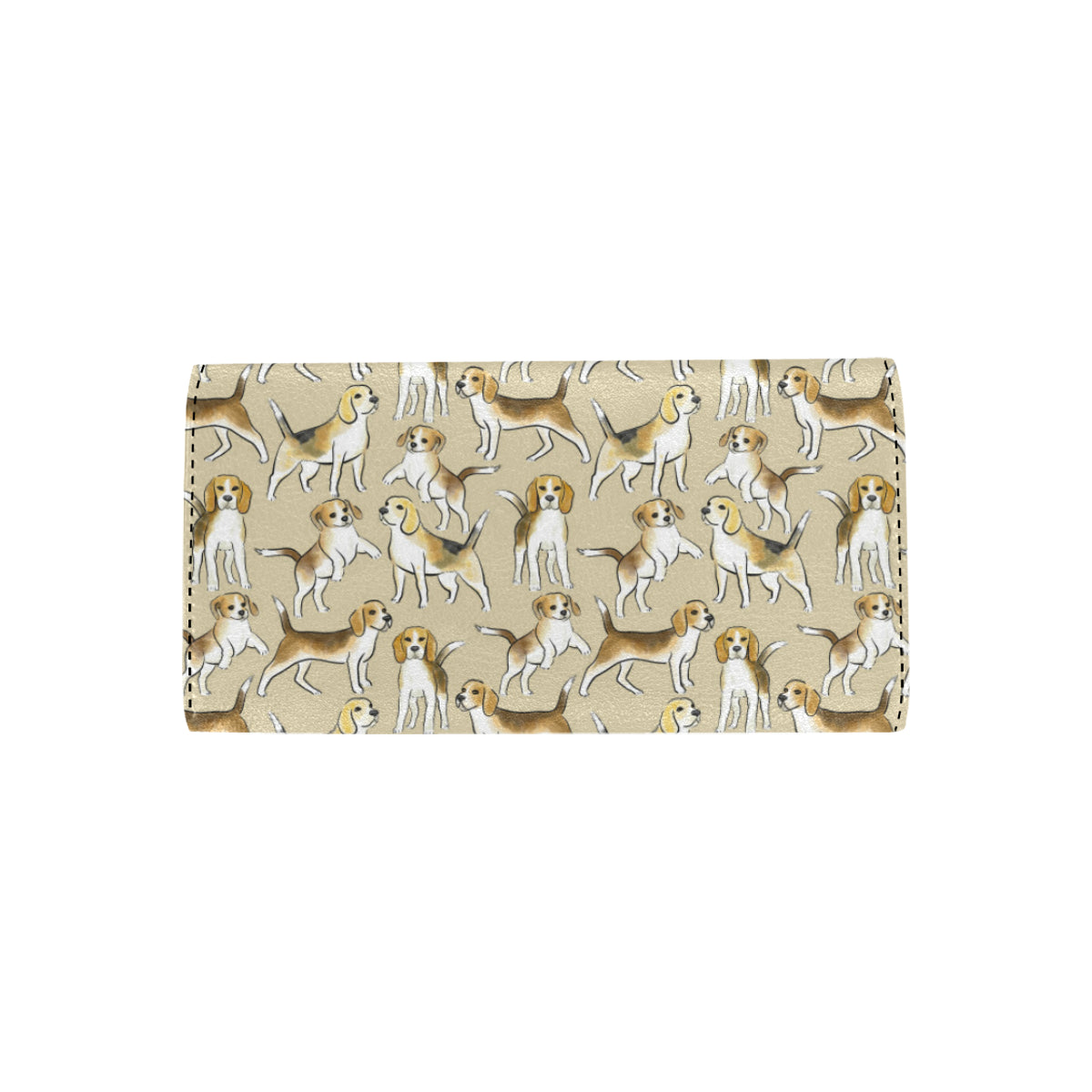 Beagle Pattern Print Design 04 Women's Trifold Wallet