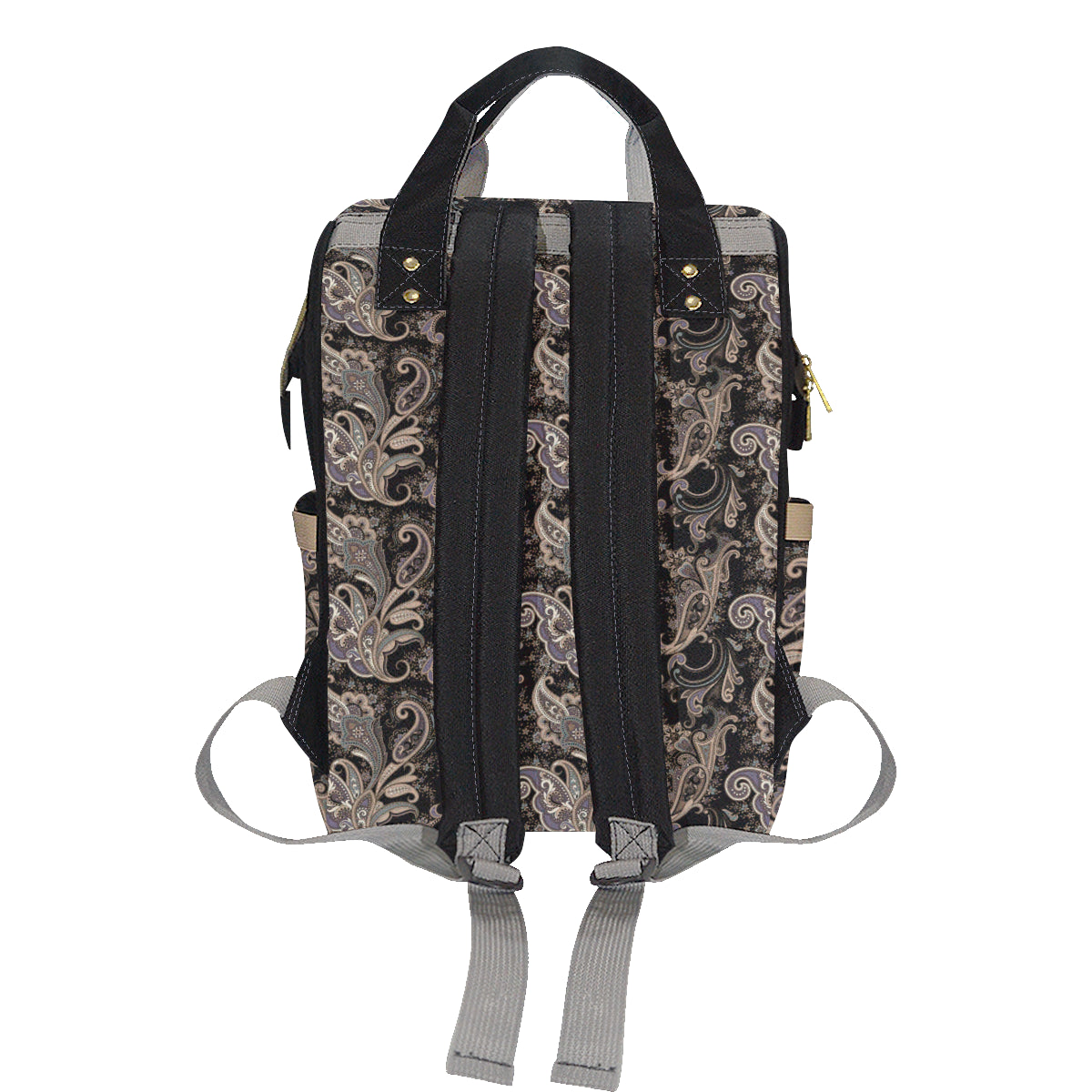 Paisley Mandala Design Print Diaper Bag Backpack