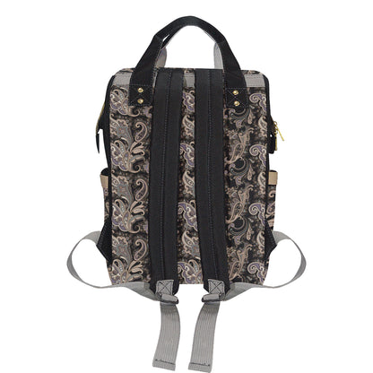 Paisley Mandala Design Print Diaper Bag Backpack