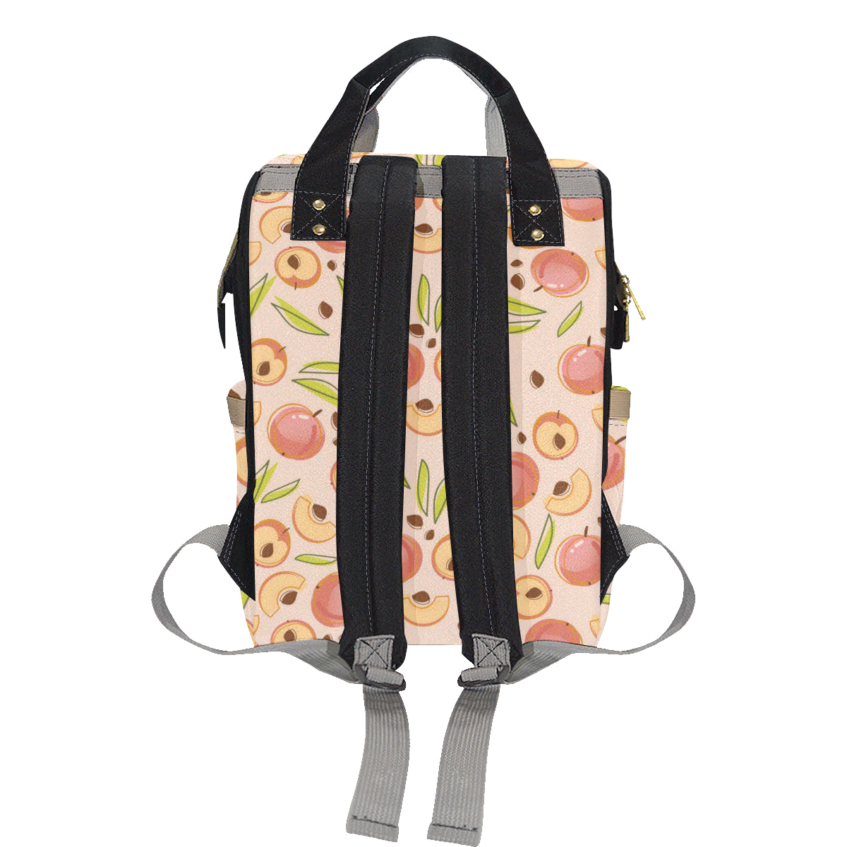Peach Pattern Print Design A01 Diaper Bag Backpack