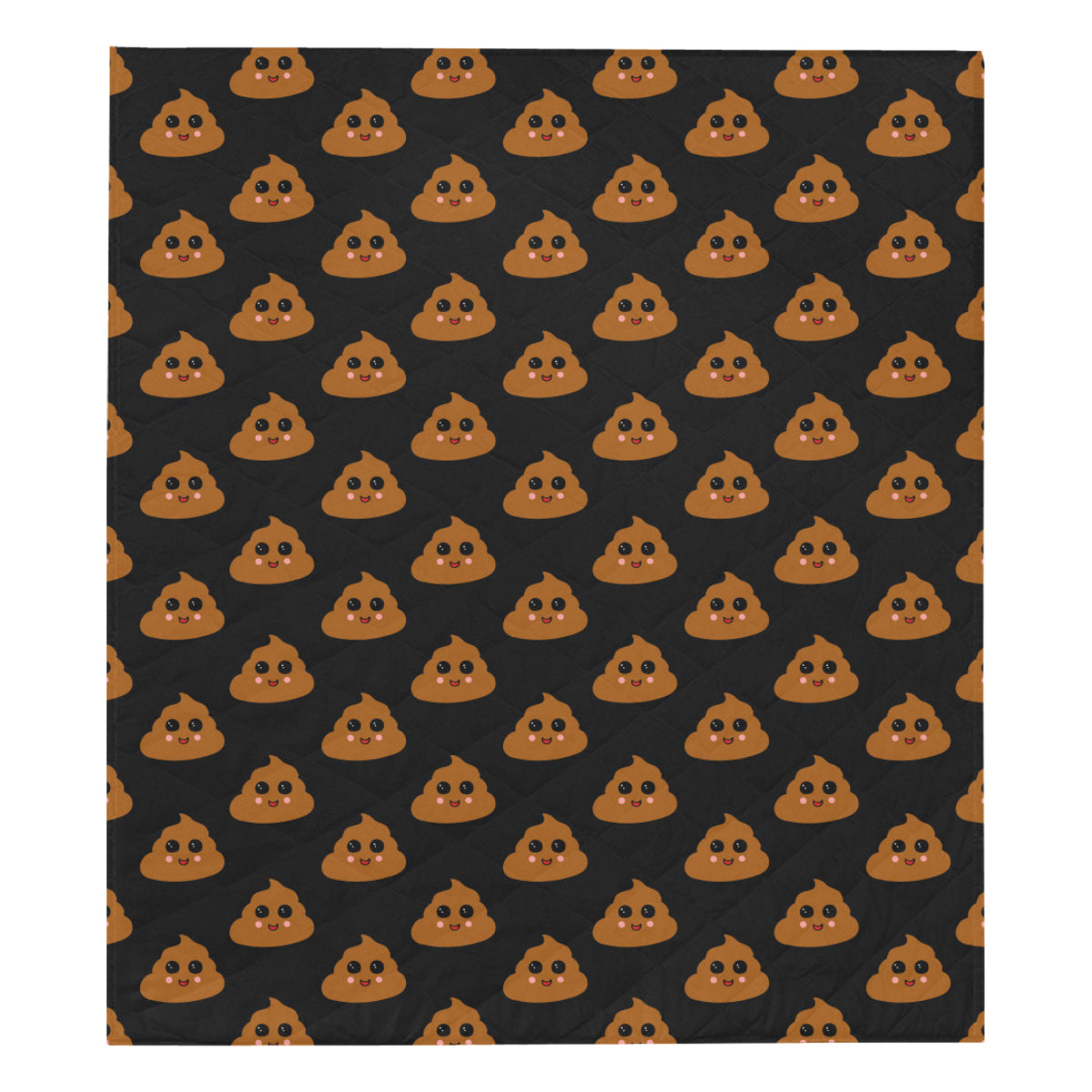Poop Emoji Pattern Print Design A01 Premium Quilt