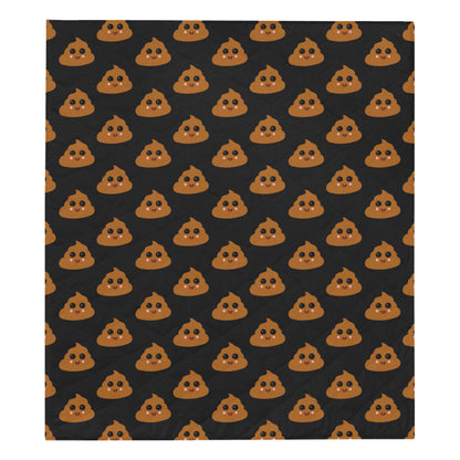 Poop Emoji Pattern Print Design A01 Premium Quilt