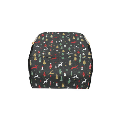 Christmas Tree Deer Style Pattern Print Design 03 Diaper Bag Backpack