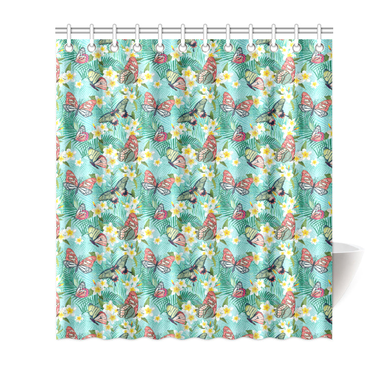Butterfly Pattern Print Design 09 Shower Curtain