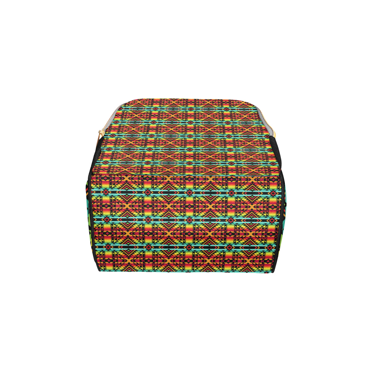 Kente Red Design African Print Diaper Bag Backpack