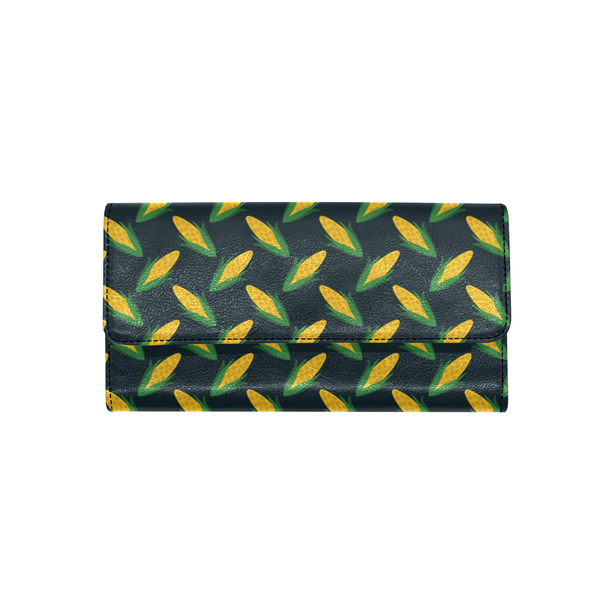 Corn Pattern Print Design 02 Women's Trifold Wallet