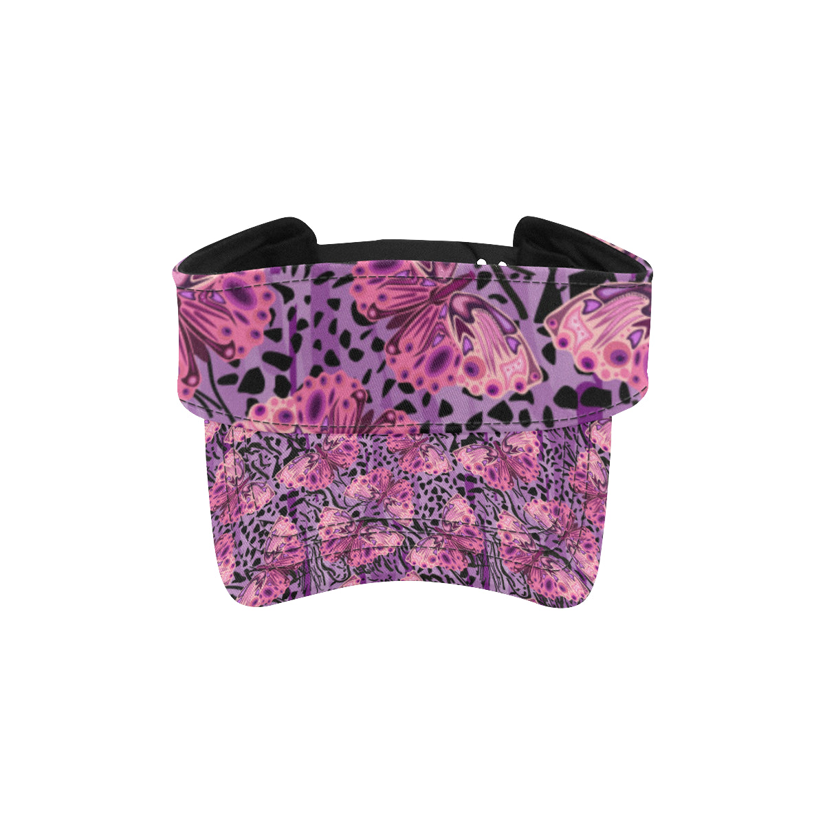 Purple Butterfly Leopard Unisex Sun Visor