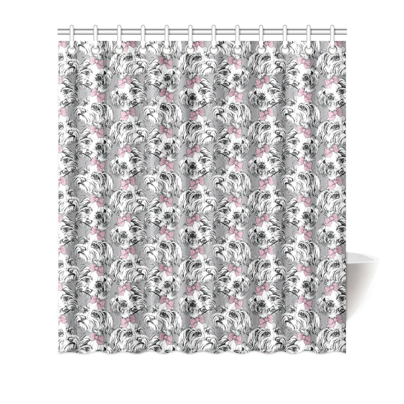 Maltese Pattern Print Design 01 Shower Curtain
