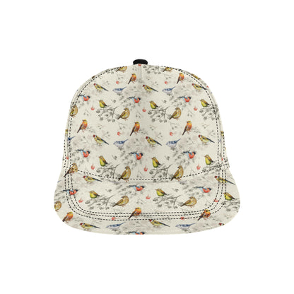 Bird Watercolor Design Pattern Snapback Cap