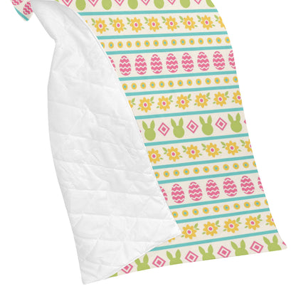 Easter Eggs Pattern Print Design RB016 Premium Quilt