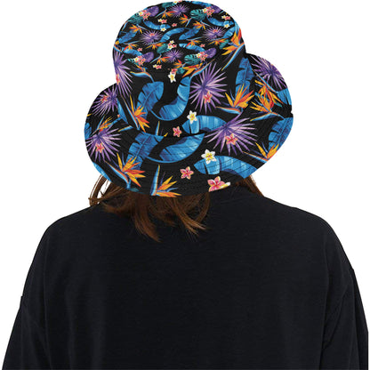 Tropical Flower Pattern Print Design TF018 Unisex Bucket Hat