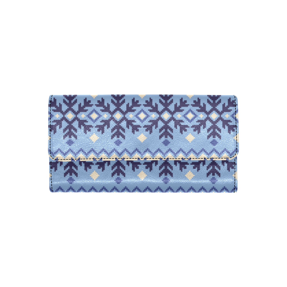 Nordic Pattern Print Design A03 Women's Trifold Wallet