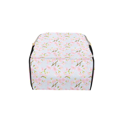 Pink Cherry Blossom Sakura Diaper Bag Backpack