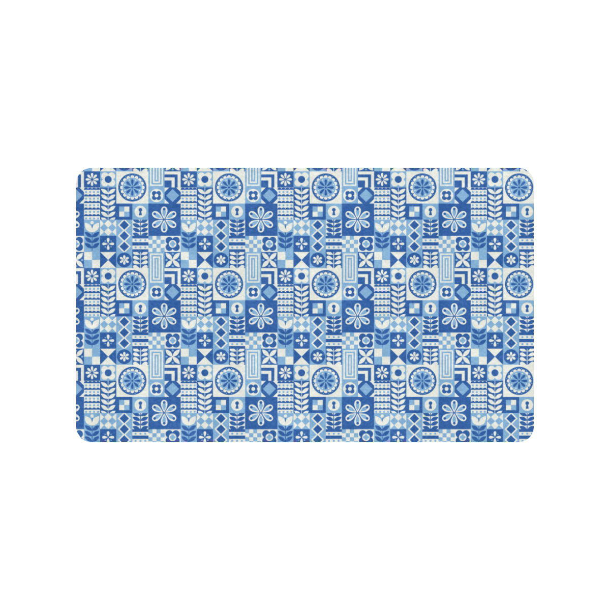 Swedish Print Pattern Rubber Doormat