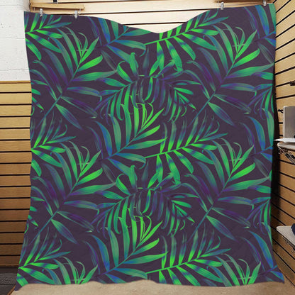 Palm Leaves Pattern Print Design PL01 Premium Quilt