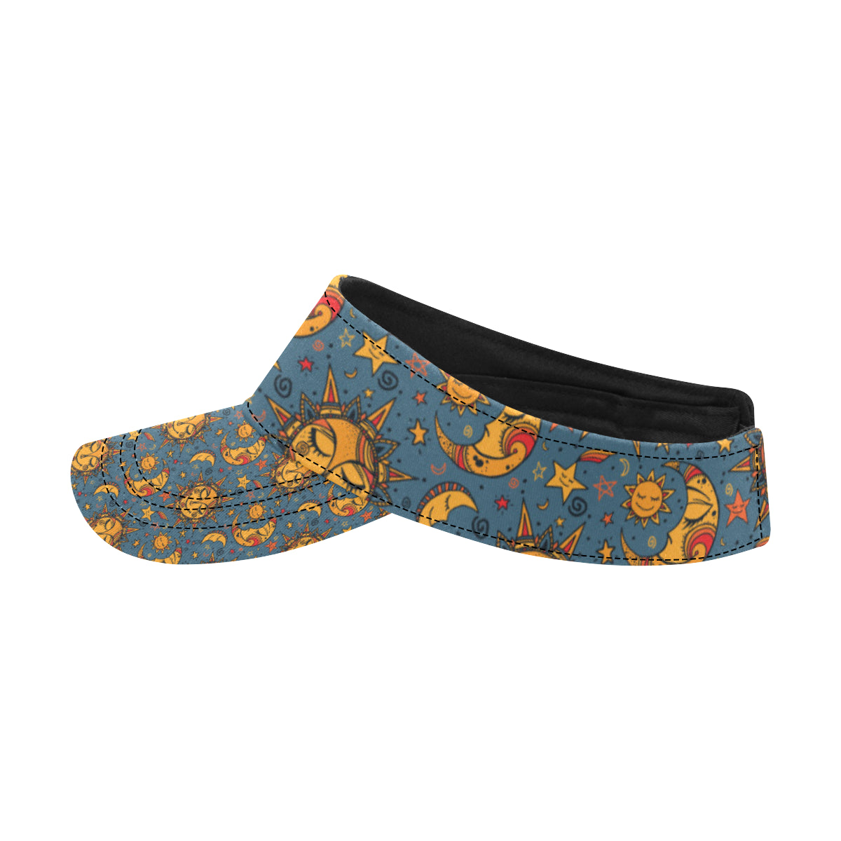 Celestial Moon Sun Pattern Print Design 02 Unisex Sun Visor