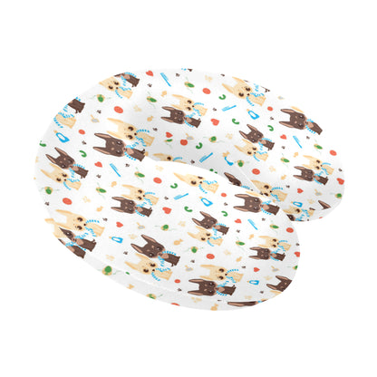 Chihuahua Pattern Print Design 06 U-Shaped Travel Neck Pillow
