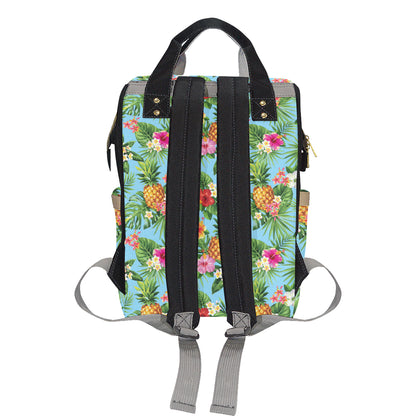 Pineapple Hawaiian flower Tropical Diaper Bag Backpack