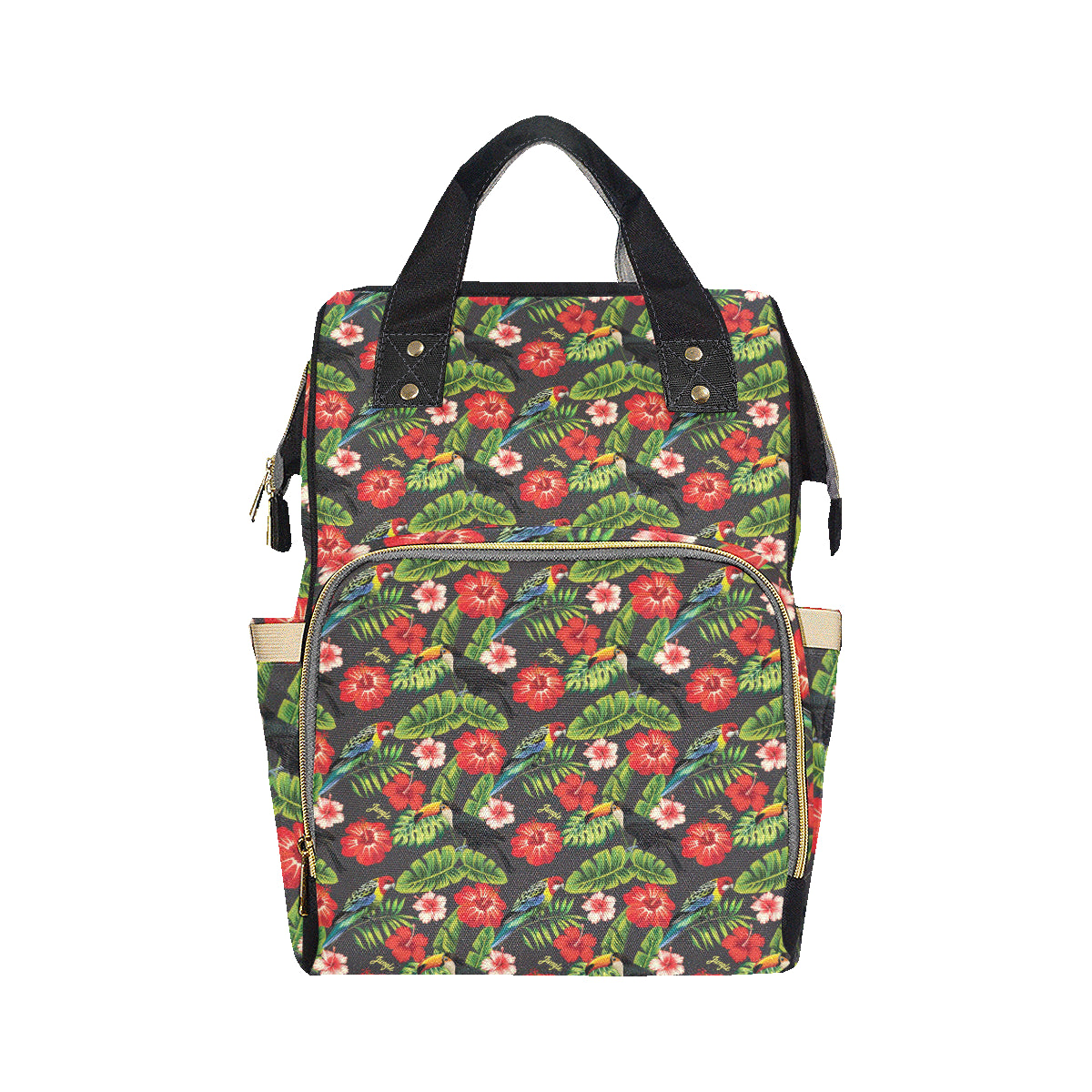 Tropical Flower Pattern Print Design TF04 Diaper Bag Backpack