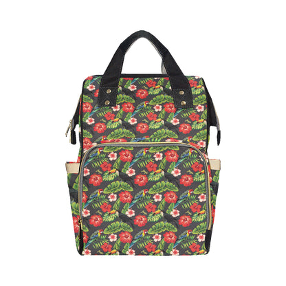 Tropical Flower Pattern Print Design TF04 Diaper Bag Backpack