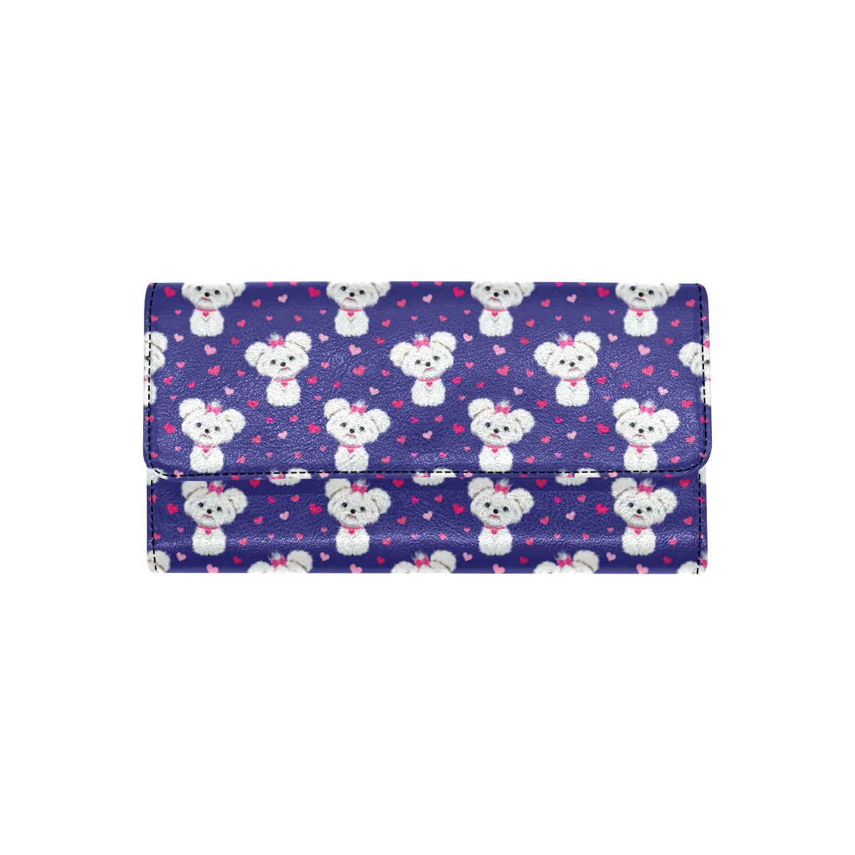 Maltese Pattern Print Design 02 Women's Trifold Wallet