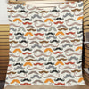 Mustache Pattern Print Design A02 Premium Quilt