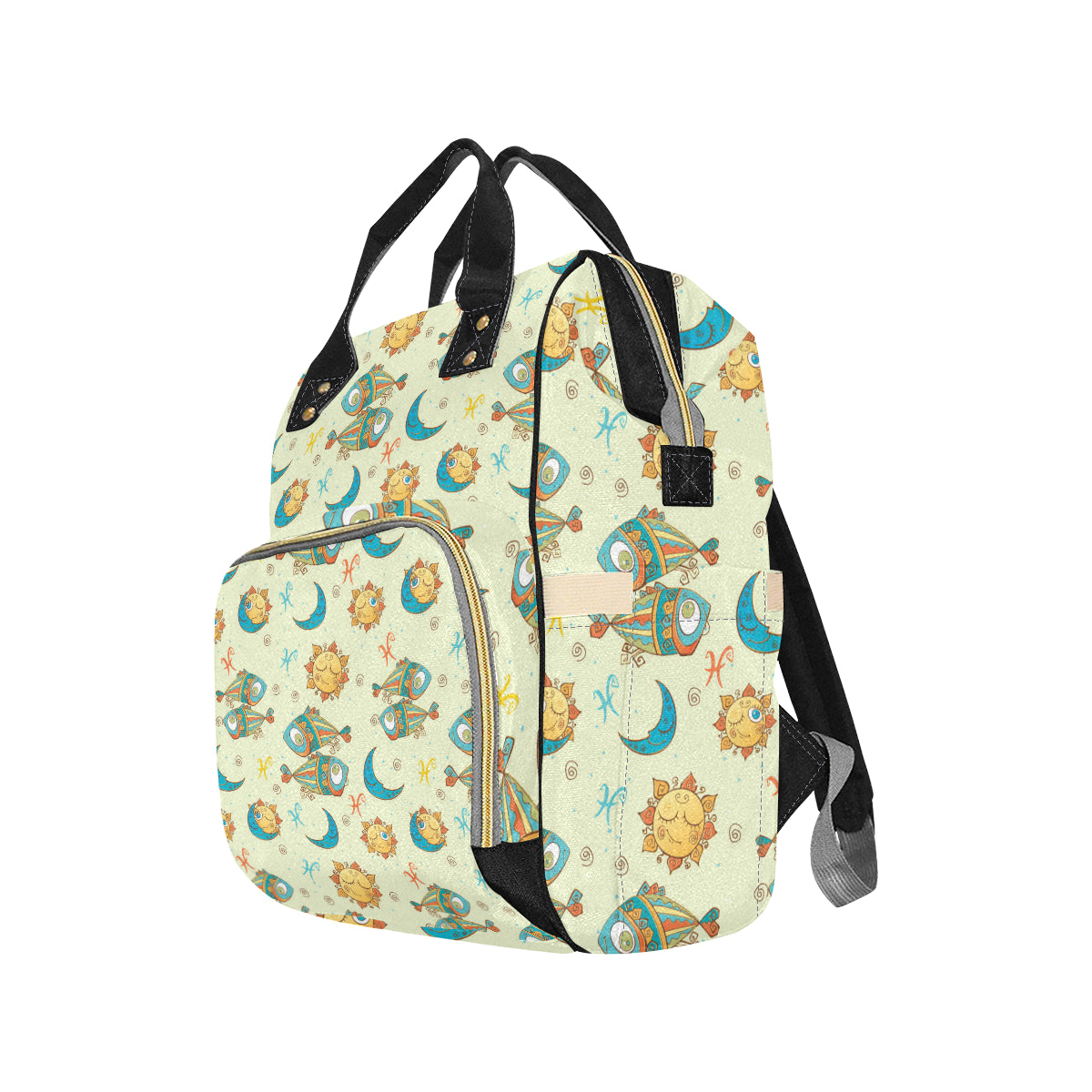 Pisces Pattern Print Design A03 Diaper Bag Backpack