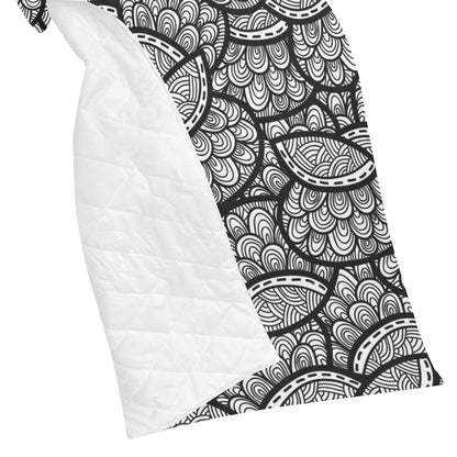 Polynesian Pattern Print Design A01 Premium Quilt