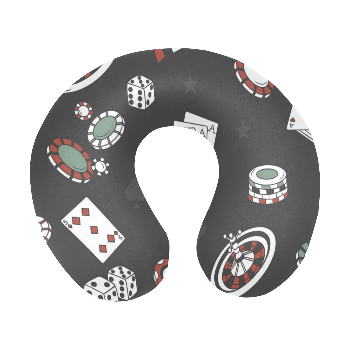 Casino Pattern Print Design 02 U-Shaped Travel Neck Pillow