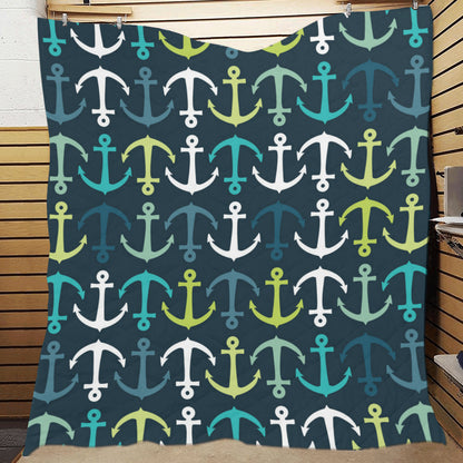 Anchor Pattern Print Design 03 Premium Quilt