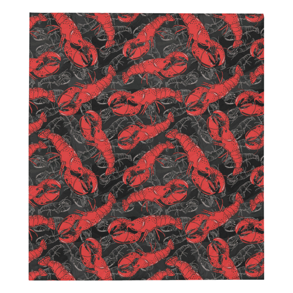 Lobster Pattern Print Design 04 Premium Quilt