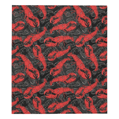 Lobster Pattern Print Design 04 Premium Quilt