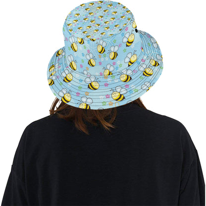 Bee Pattern Print Design BEE03 Unisex Bucket Hat