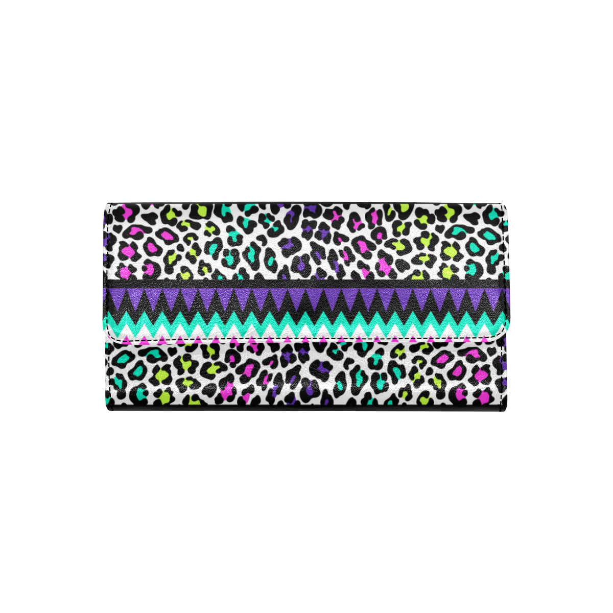 Animal Skin Aztec Rainbow Women's Trifold Wallet