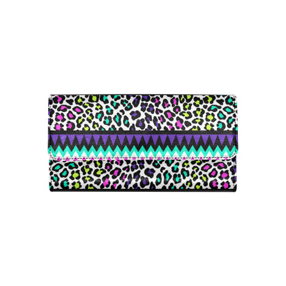 Animal Skin Aztec Rainbow Women's Trifold Wallet
