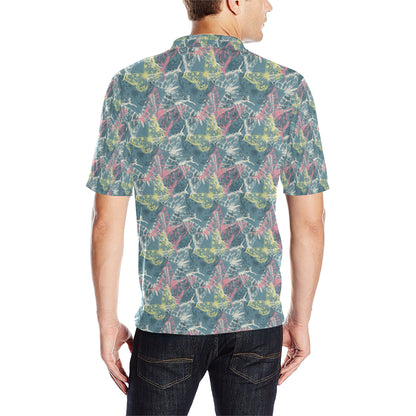 Butterfly Pattern Print Design 01 Men Polo Shirt