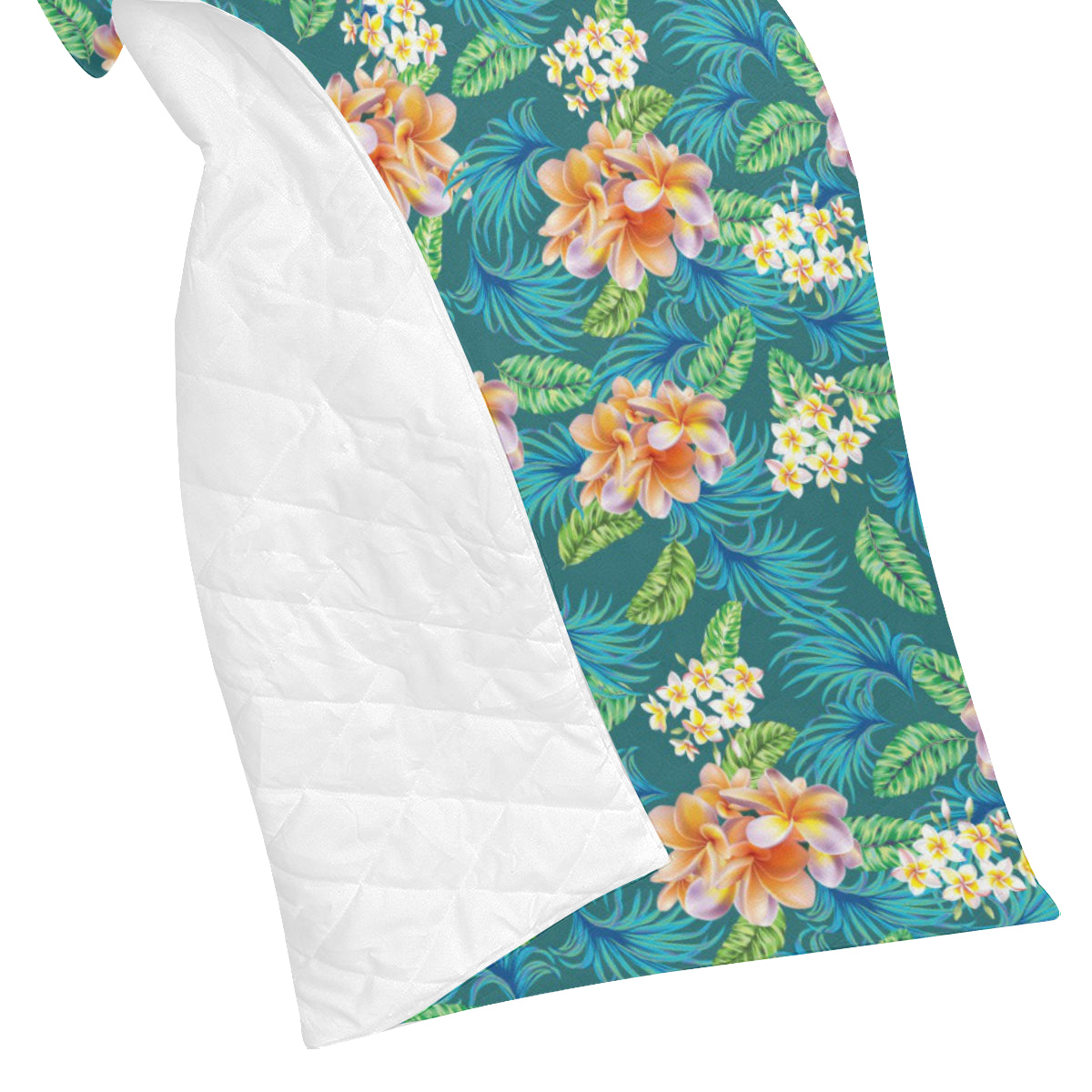 Plumeria Tropical Flower Design Print Premium Quilt