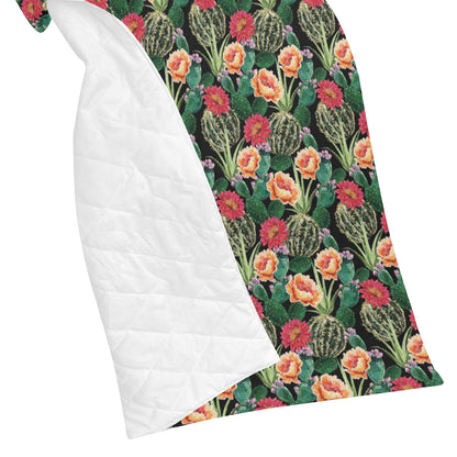 Cactus Pattern Print Design 06 Premium Quilt
