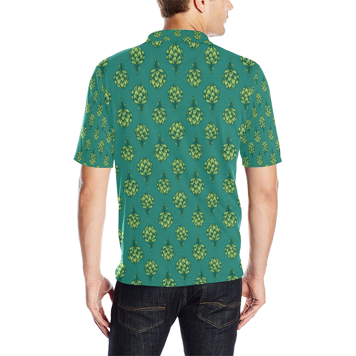 Artichoke Pattern Print Design 04 Men Polo Shirt