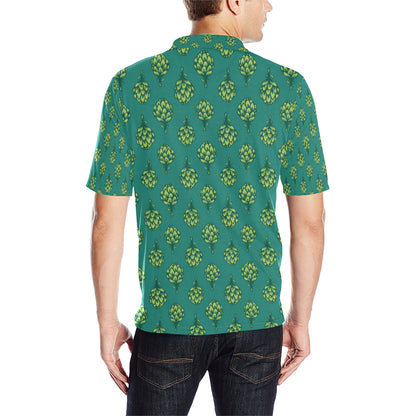 Artichoke Pattern Print Design 04 Men Polo Shirt